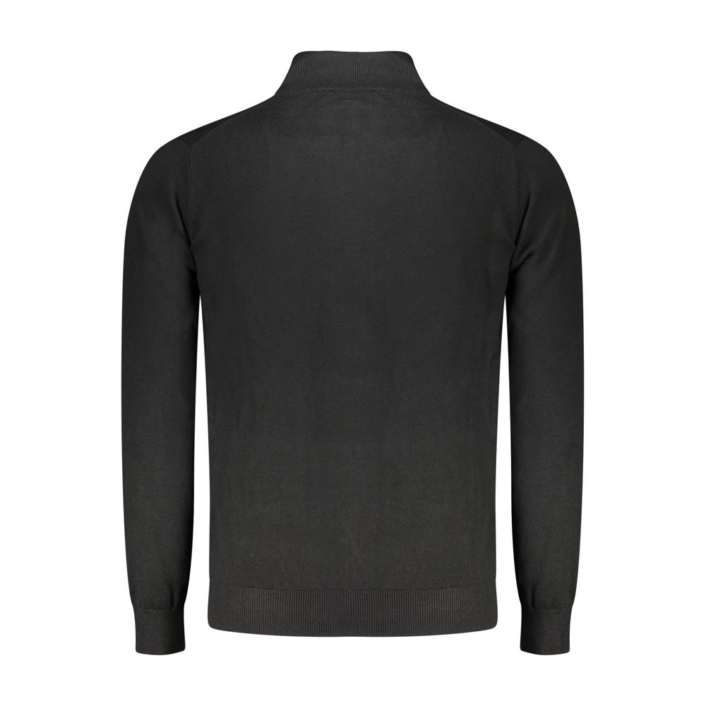 Black Wool Men Cardigan