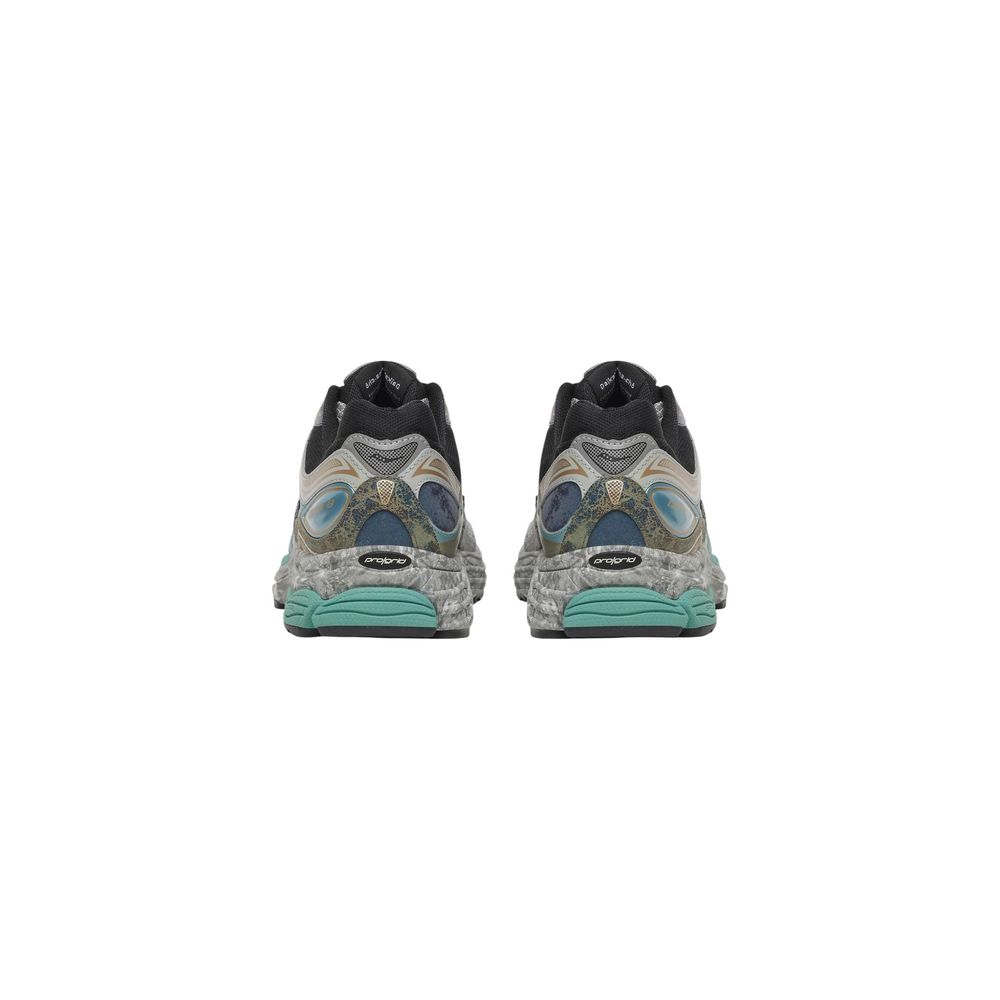 Gray Synthetic Athletic Sneakers