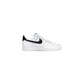Black And White Leather Low Top Sneakers