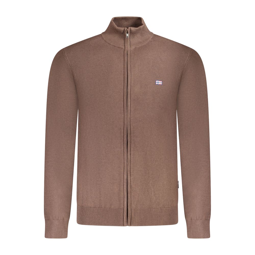 Brown Polyester Men's Sweater