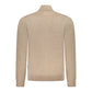 Brown Polyester Men's Cardigan