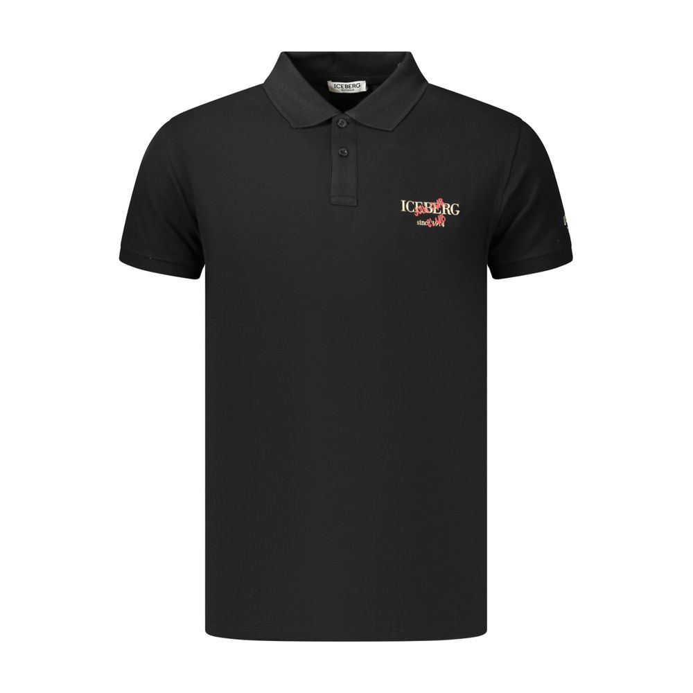 Black Cotton Men's Polo Shirt