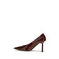 Bordeaux Goatskin High Heel Pumps