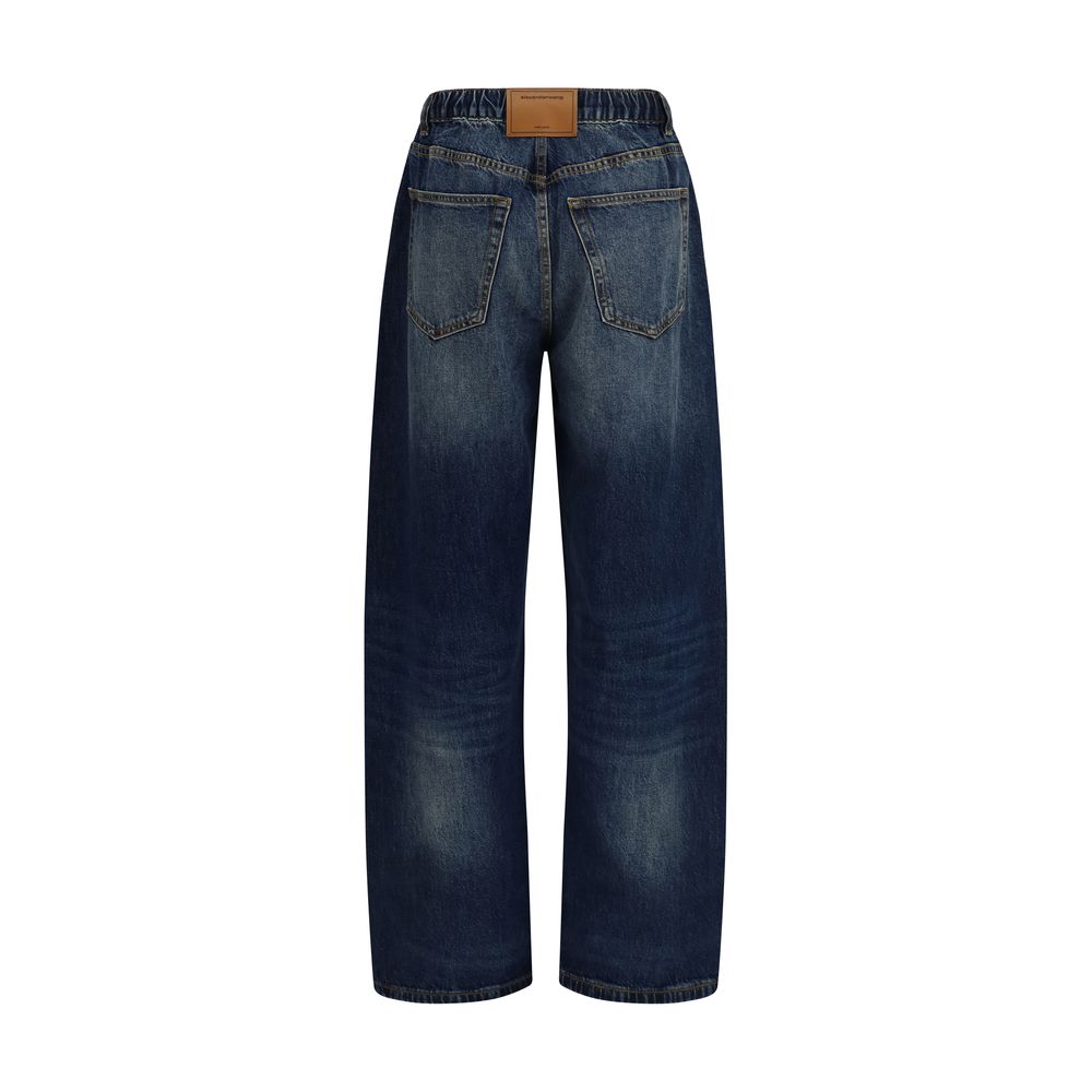 Blue Cotton Relaxed Fit Jeans