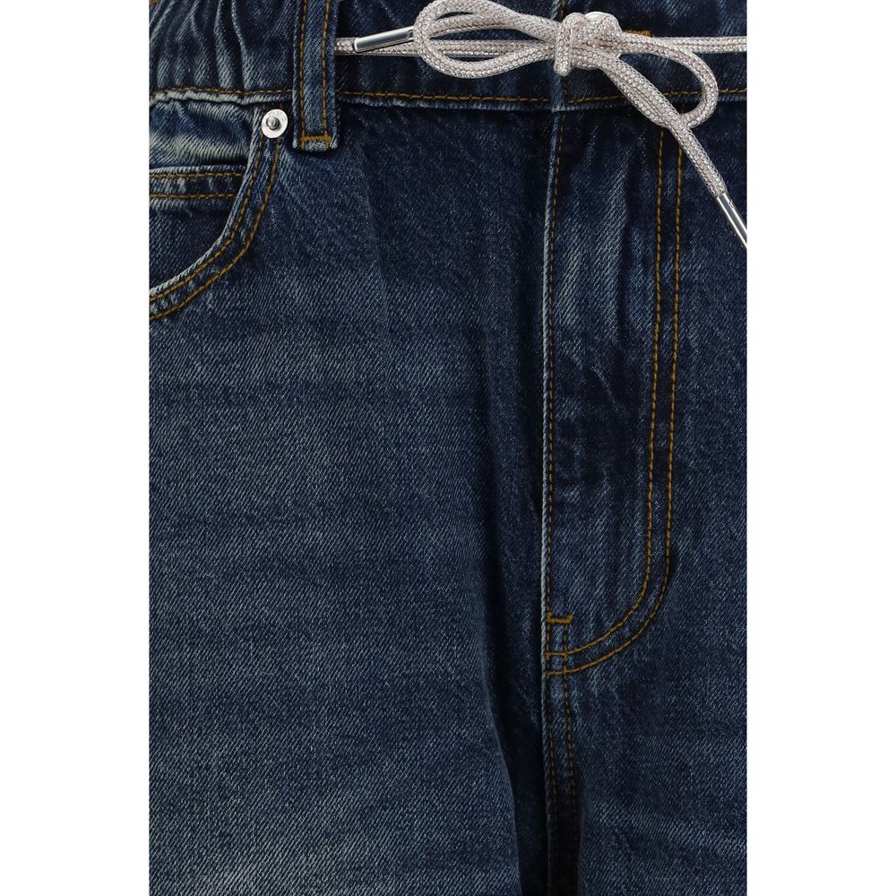 Blue Cotton Relaxed Fit Jeans