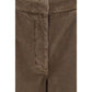 Brown Cotton Casual Pants
