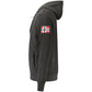 Black Polyester Mens Sweatshirt with Hood