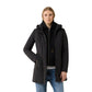Black Polyester Full-Length Jacket