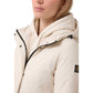 Cream Polyester Full-Length Jacket