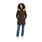 Brown Polyester Full-Length Jacket