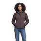 Brown Polyester Full-Length Jacket