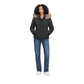 Black Polyester Full-Length Jacket