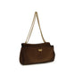 Brown Suede Leather Shoulder Bag