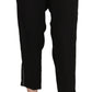 Chic High Waist Cropped Pants in Elegant Black