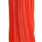 Elegant Orange Pleated Maxi Skirt