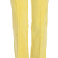 Chic Yellow Corduroy Mid Waist Pants