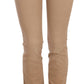 Chic Brown Mid Waist Skinny Trousers