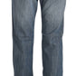 Chic Blue Washed Slim Fit Denim Jeans