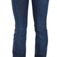 Chic Blue Washed Boot Cut Denim Pants