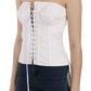 Elegant White Strapless Corset Top