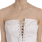 Elegant White Strapless Corset Top