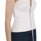 Elegant White Strapless Corset Top