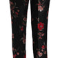 Elegant Floral Print Boot Cut Trousers