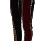 Elegant Multicolor Jacquard Cropped Pants