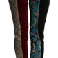 Elegant Multicolor Jacquard Cropped Pants