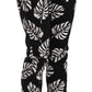 Elegant Skinny Capri With Palm Print