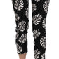 Elegant Skinny Capri With Palm Print