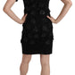 Elegant Black Sheath Silk Dress