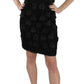 Elegant Black Sheath Silk Dress