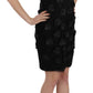 Elegant Black Sheath Silk Dress