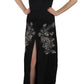 Enchanting Black Maxi Flare Dress