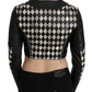 Chic Biker-Inspired Cropped Leather Jacket