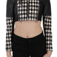 Chic Biker-Inspired Cropped Leather Jacket