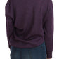 Elegant Purple V-Neck Wool Blouse