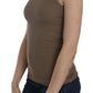 Chic Spaghetti Strap Cotton Top - Earthy Elegance