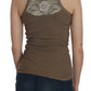 Chic Spaghetti Strap Cotton Top - Earthy Elegance