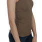 Chic Spaghetti Strap Cotton Top - Earthy Elegance