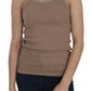 Chic Brown Sleeveless Spaghetti Strap Top