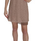 Beige A-Line Spaghetti Strap Mini Dress