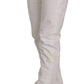 Chic White Skinny Cotton Blend Pants