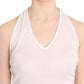 Elegant White Halter Casual Tank Top