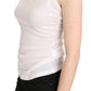 Elegant White Halter Casual Tank Top