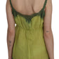 Elegant Green Lace Linen Tank Top