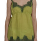 Elegant Green Lace Linen Tank Top