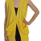 Elegant Yellow Sleeveless Cotton Vest