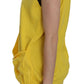 Elegant Yellow Sleeveless Cotton Vest